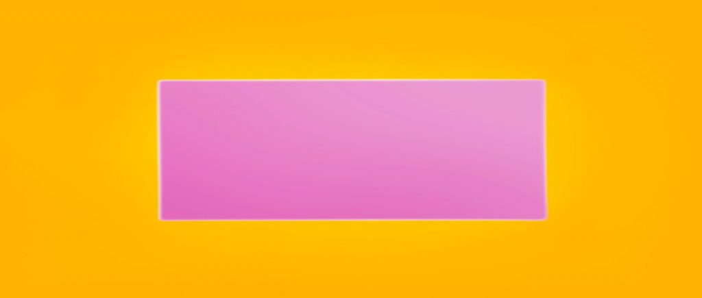 A soft focus sunshine yellow rectangle within the centre, a smaller, mid-pink rectangle.