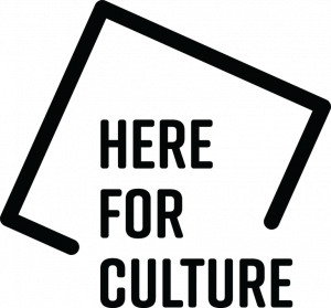 a mono Here for Culture logo