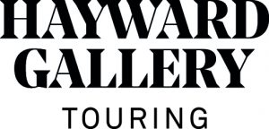 a black and white logo for Hayward Gallery Touring