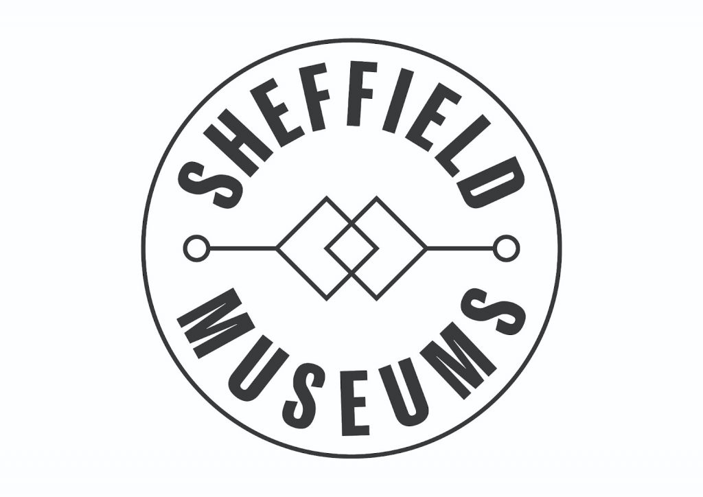 a black and white logo for Sheffield Museums